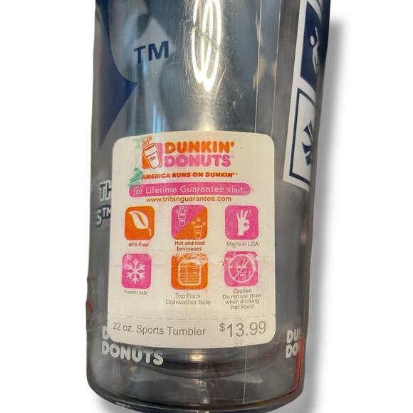 Dunkin Donuts NY Yankees Spring Tritan 22 oz Sports Tumbler Run on New York 2017 - Picture 10 of 12